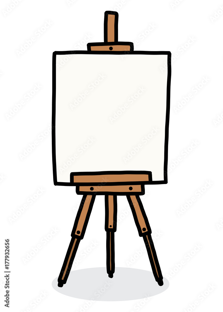 easel / cartoon vector and illustration, hand drawn style, isolated on  white background. Stock Vector | Adobe Stock