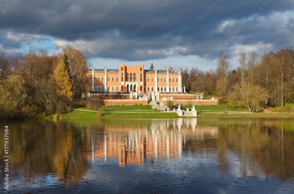 The Palace in the estate of Marfino, Moscow region, Russia. Reflection in water The Palace in the estate of Marfino, Moscow region, Russia. Reflection in water