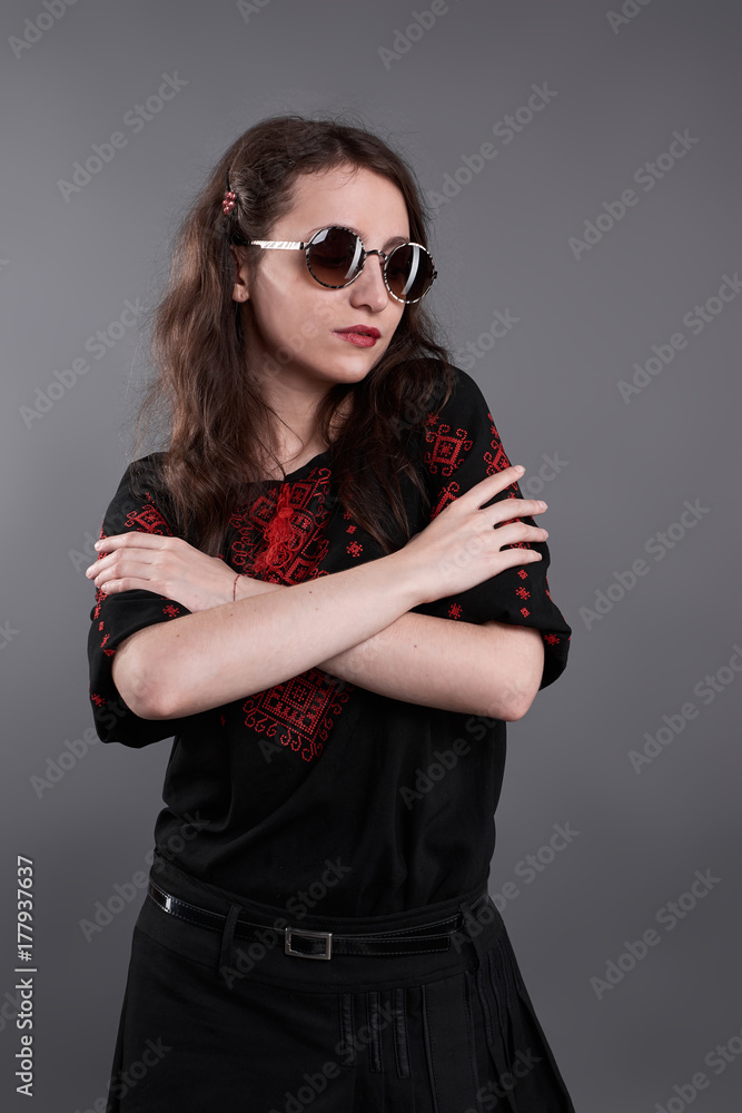 Cute lady on background isolated Cute lady on background isolated