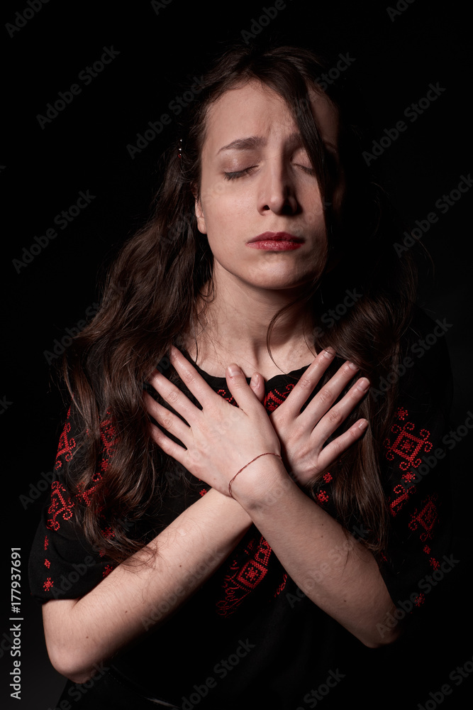 Cute lady on background isolated Cute lady on background isolated