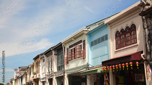 Chino Portuguese buildings village, Phuket photo