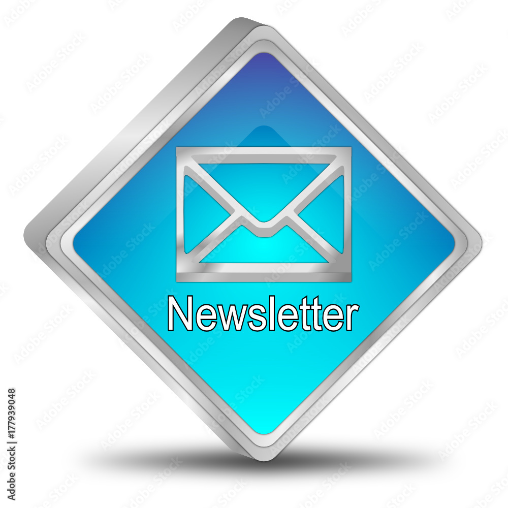 Newsletter Button - 3D illustration Newsletter Button - 3D illustration