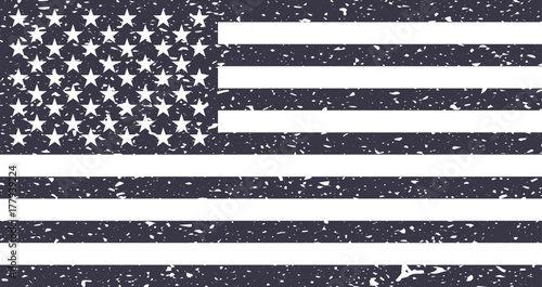Black Grunge USA flag