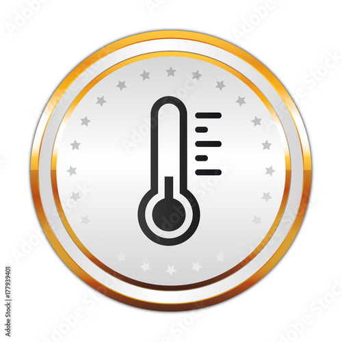 Luxus Button weiß - Thermometer - Kalt