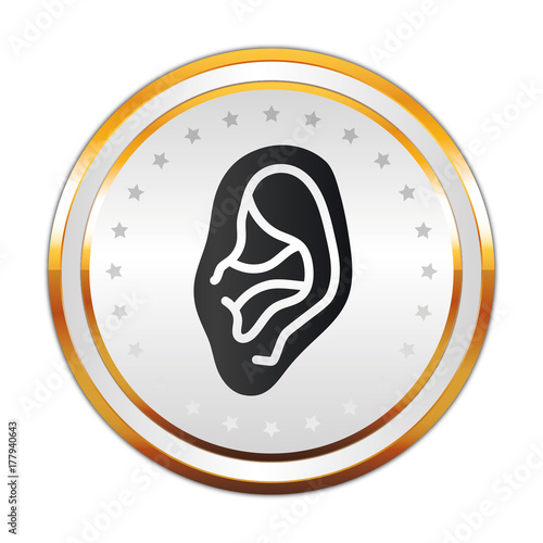 Luxus Button weiß - Ohrmuschel