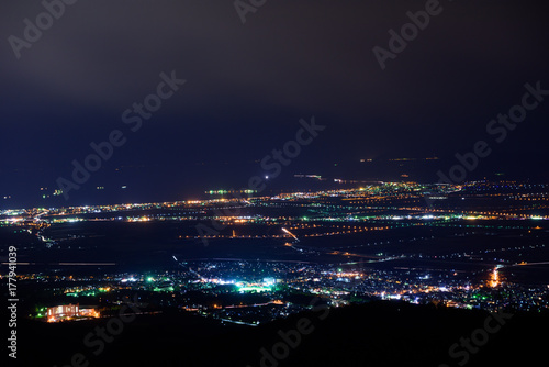 北海道　函館裏夜景　城岱牧場からの風景