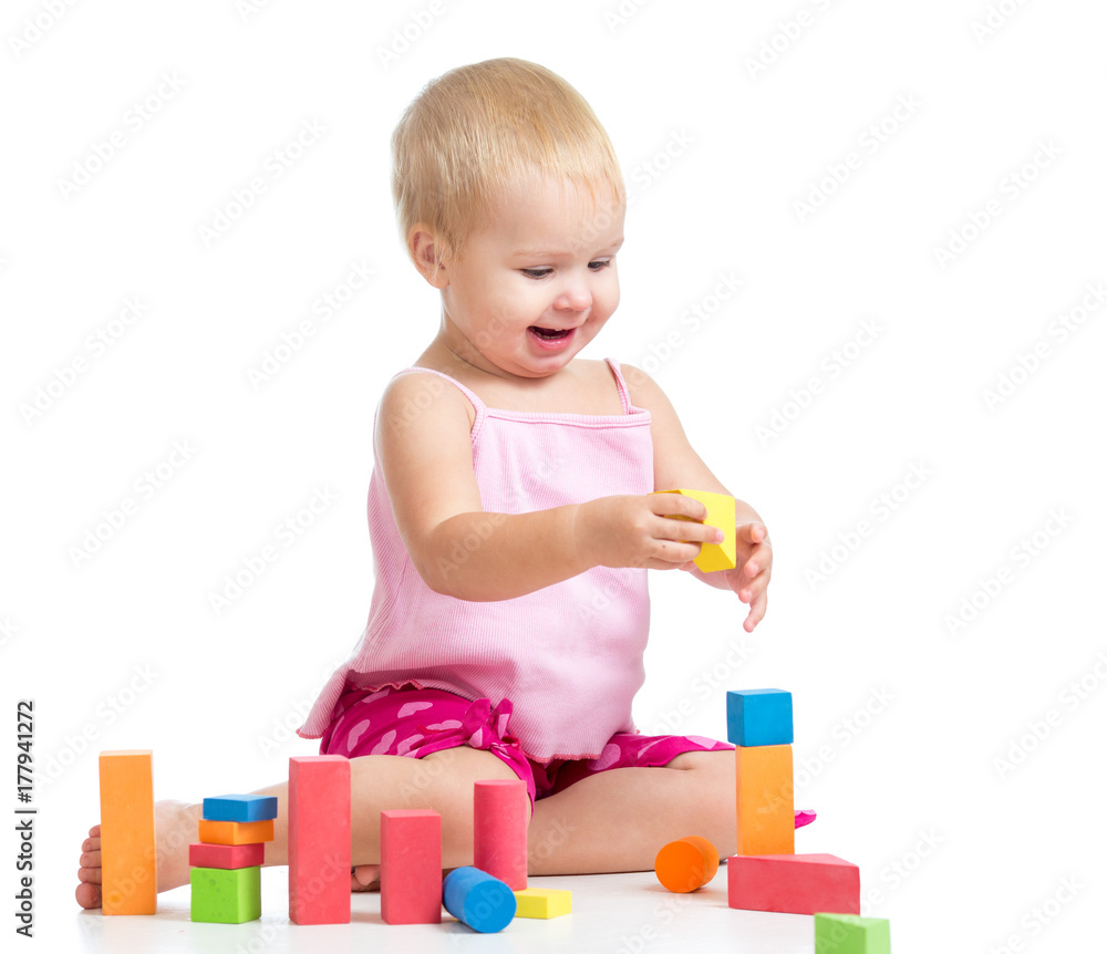 kid child girl playing on floor at home or kindergarten kid child girl playing on floor at home or kindergarten
