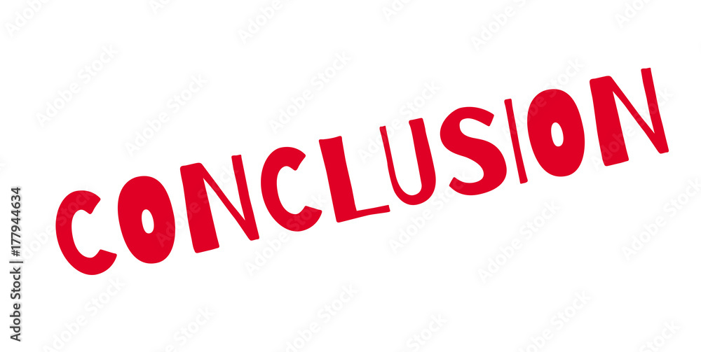 Conclusion rubber stamp. Grunge design with dust scratches. Effects can be easily removed for a clean, crisp look. Color is easily changed. Conclusion rubber stamp. Grunge design with dust scratches. Effects can be easily removed for a clean, crisp look. Color is easily changed.