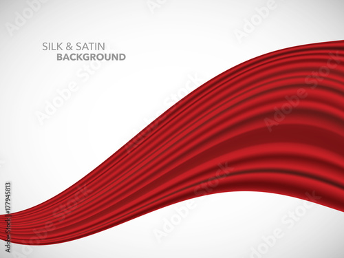 Abstract vector wave silk satin fabric for grand opening ceremony