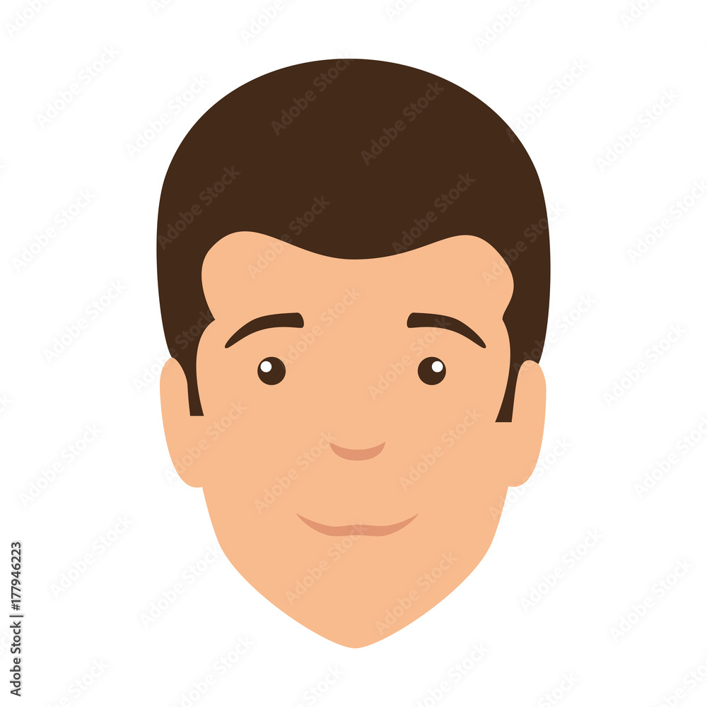 young man head avatar character young man head avatar character
