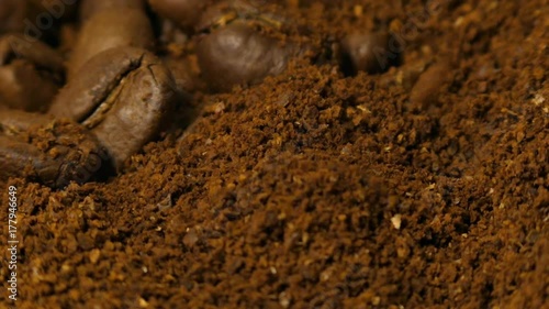 Fragrant coffee grains. Delicious aromatic drink