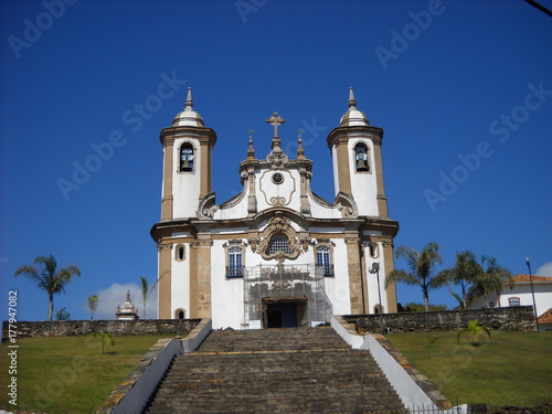 Eglise baroque, Ouro Preto, Minais Gerais, Brésil photo