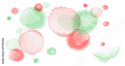 red green tone color abstract vector background, look like watercolor drop style