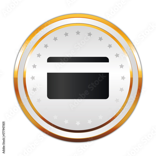 Luxus Button weiß - Kreditkarte