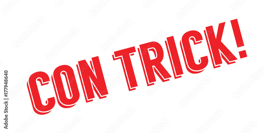 Con Trick rubber stamp. Grunge design with dust scratches. Effects can be easily removed for a clean, crisp look. Color is easily changed. Con Trick rubber stamp. Grunge design with dust scratches. Effects can be easily removed for a clean, crisp look. Color is easily changed.