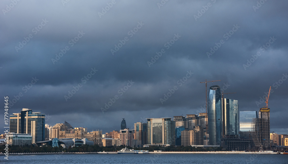 Baku skyline cityscape