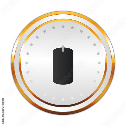 Luxus Button weiß - Kerze