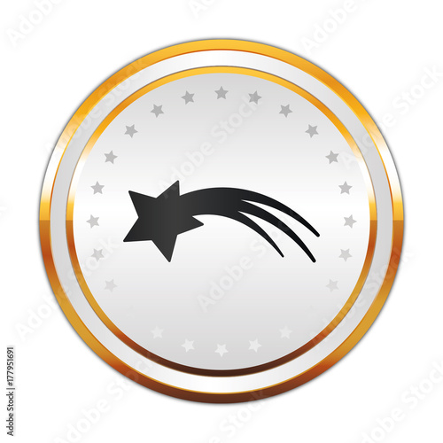 Luxus Button weiß - Stern - Sternschnuppe