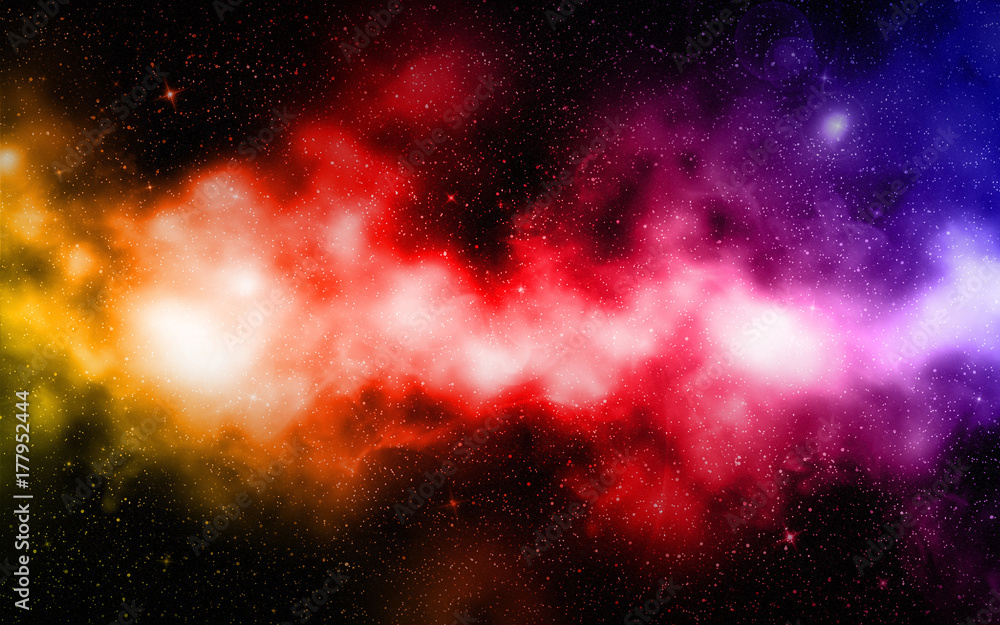 Colorful Universe milky way space galaxy with stars and nebula.