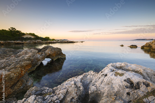 Morning on the coast near the town of Argostoli on Kefalonia island in Greece. 