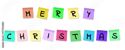 Merry Christmas - Colorful Sticky Notes