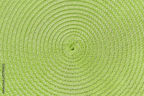 green circular pattern background  of wicker napkin