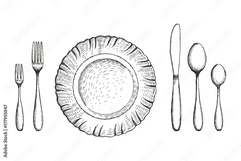 Dinner Plate Drawing