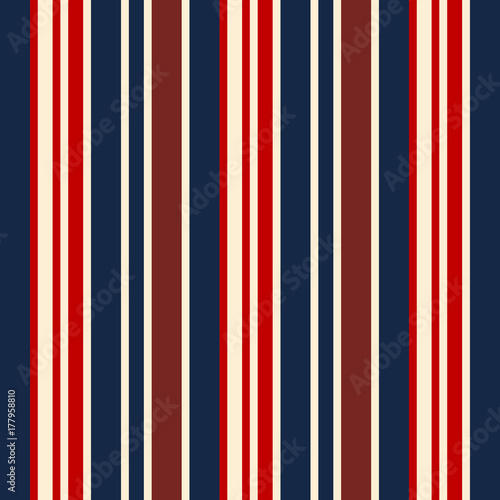 fabric Retro usa Color style seamless stripes pattern. Abstract vector background.