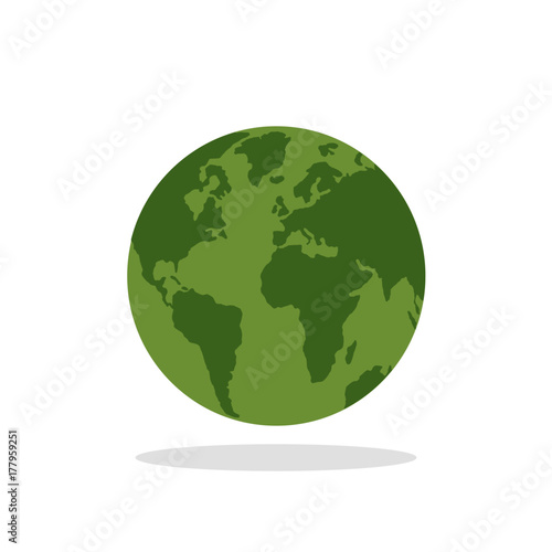 Eco green planet. earth for logo