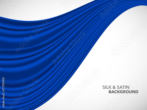 Abstract vector wave silk satin fabric for grand opening ceremony