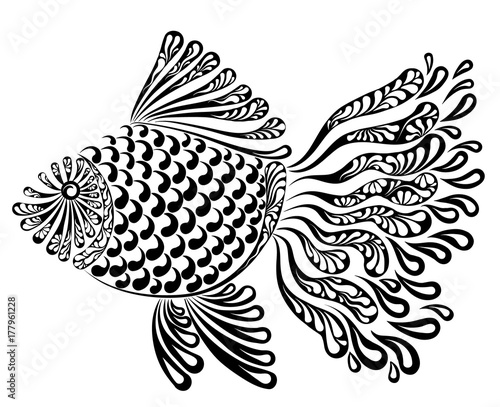 Decorative image of a fantastic fishnet fish