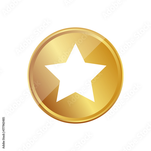 Gold Münze - Stern - Favorit
