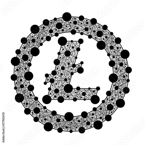 Lite coin. Crypto currency. Vector symbol of the web