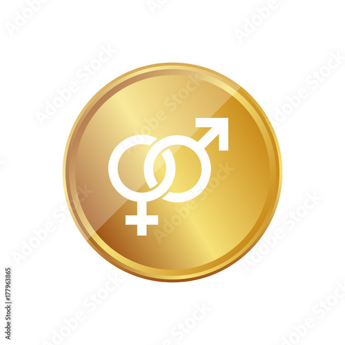 Gold Münze - Geschlecht Mann und Frau