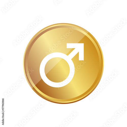 Gold Münze - Symbol für Mann