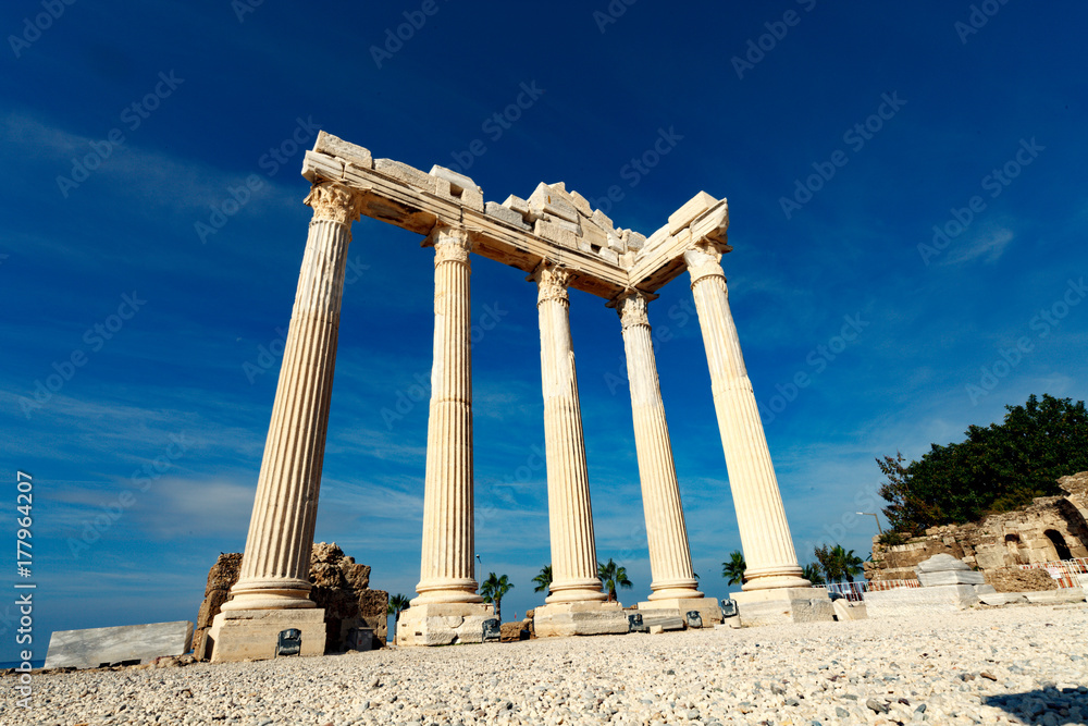 The ruins of an ancient Greek temple