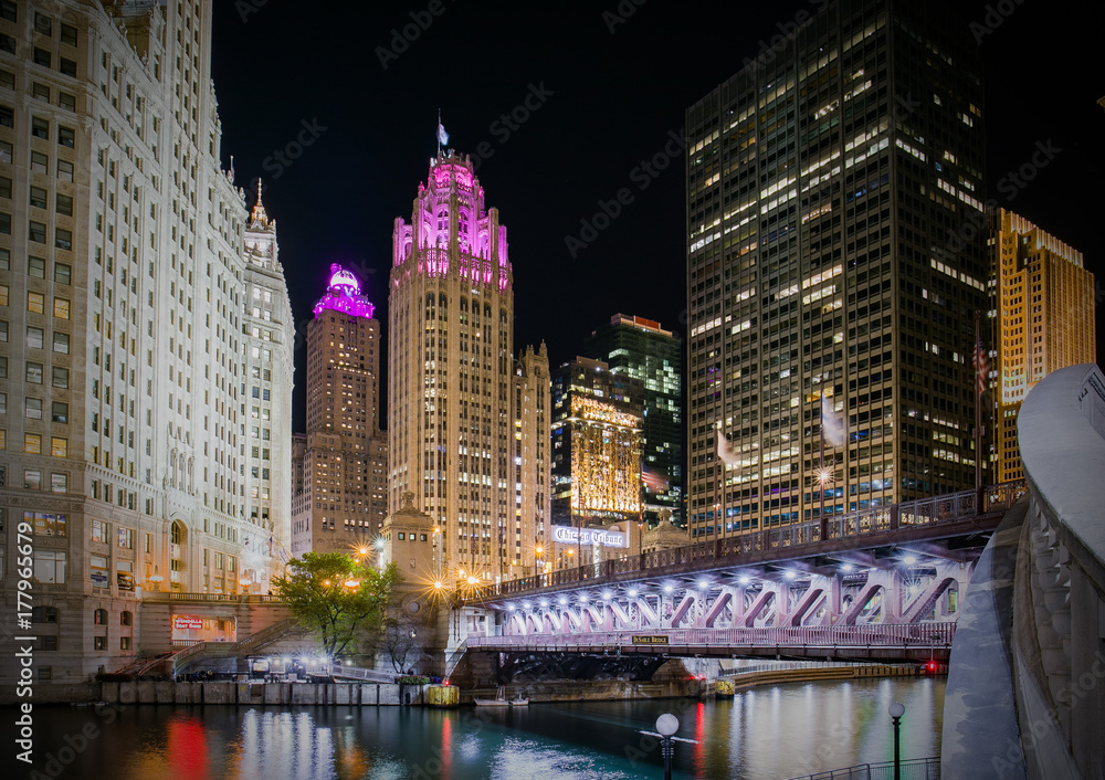 Obraz premium Chicago at Night