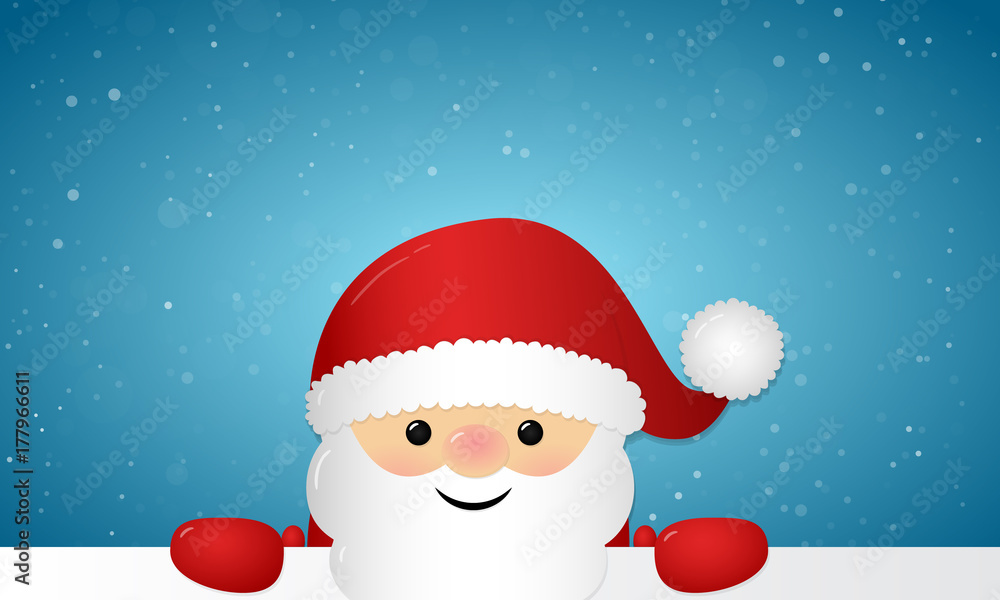 Background with happy Santa Claus and copyspace. Vector. Background with happy Santa Claus and copyspace. Vector.