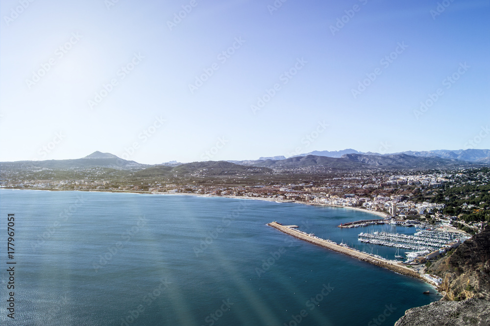 Javea from the viewpoint of the cape of San Antonio in Alicante