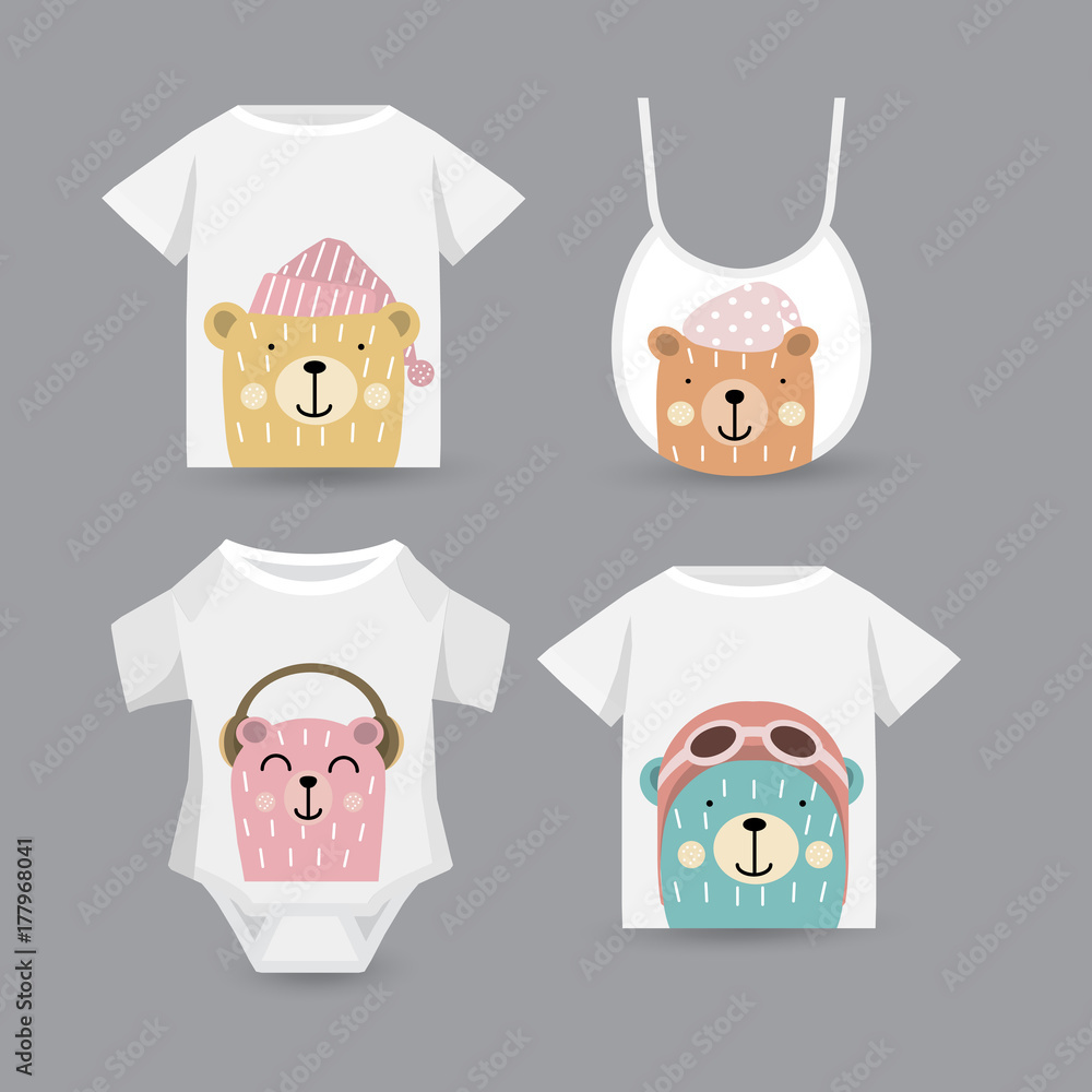 cute bear set for baby, t-shirt print, textile, patch, kid product,pillow, gift.vector illustrator cute bear set for baby, t-shirt print, textile, patch, kid product,pillow, gift.vector illustrator