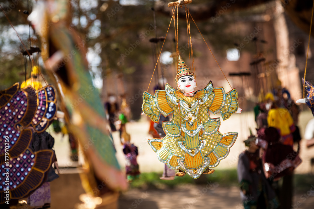 Naklejka premium Burmese puppet, Myanmar