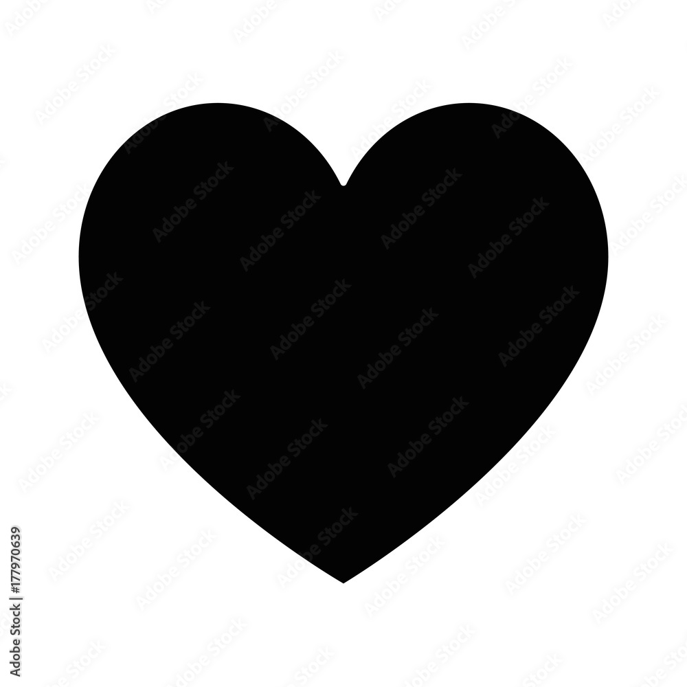 heart love silhouette icon