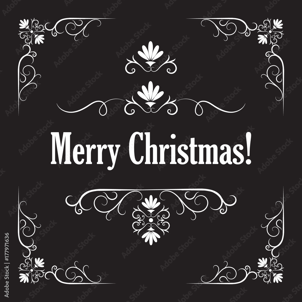 Stylish Merry Christmas card