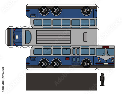 Paper model of a vintage large bus