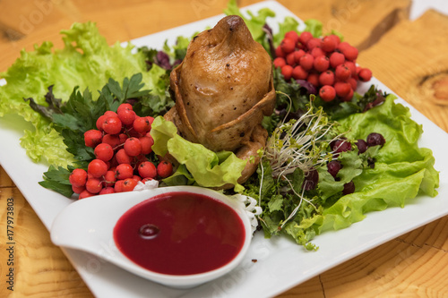 quail roasted with sweet an...