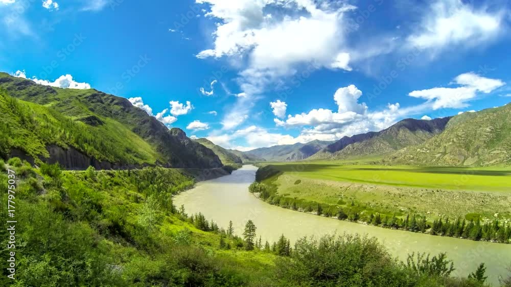 The Altai. Katun River. (timelapse). The Altai. Katun River. (timelapse).