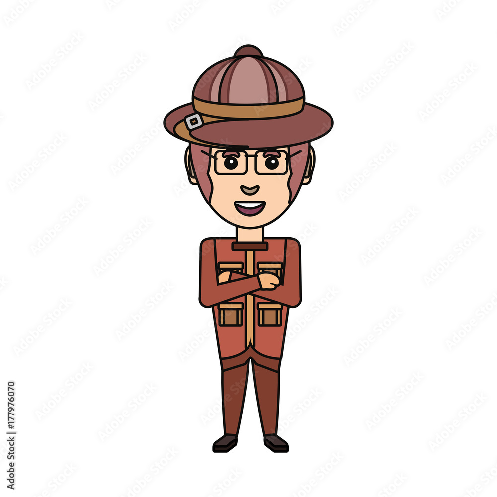 safari man vector illustration safari man vector illustration