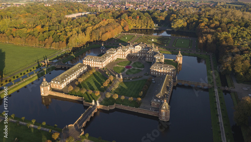 Obraz na płótnie Aerial view of Nordkirchen moated castle in Germany, known as the Versailles of Westphalia w salonie