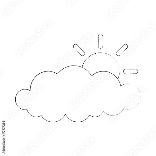cloud sky silhouette with sun
