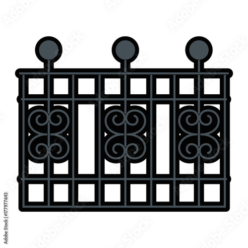 metal building fence icon